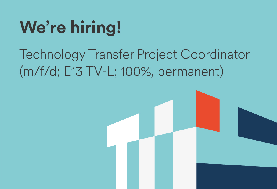 Graphic with 'We're hiring'-announcemnt
